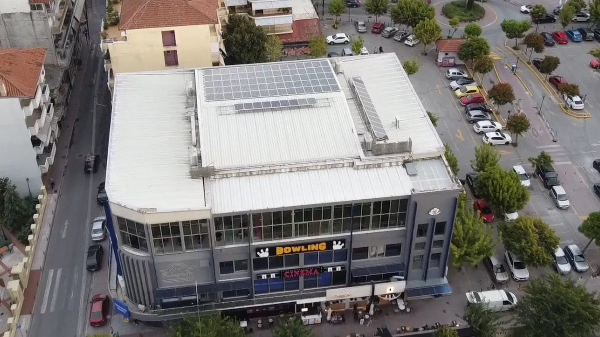 Φωτοβολταϊκό Έργο 20kWp στη Στέγη της Εταιρίας Ευκαρπίδης Κινηματογραφικές Επιχειρήσεις Α.Ε. Φωτοβολταϊκό Έργο σε Στέγη της Εταιρίας Ευκαρπίδης Κινηματογραφικές Επιχειρήσεις Α.Ε.